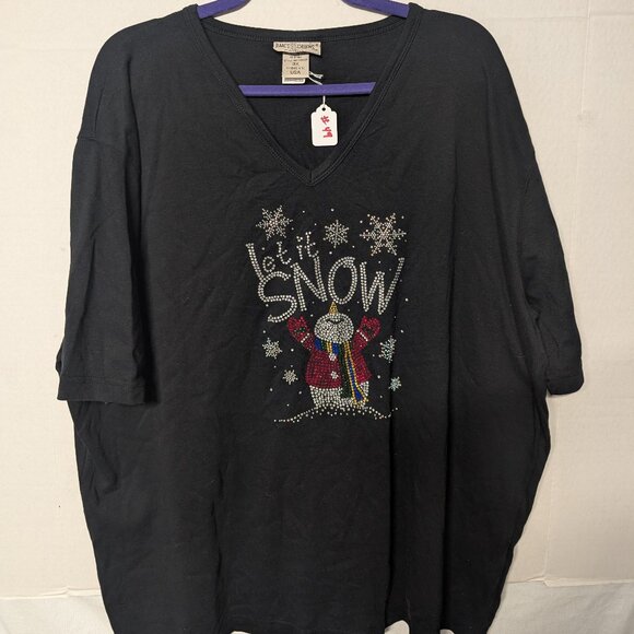 Isaac’s Designs Christmas Snowman Tee – Women’s 3X - Picture 1 of 3